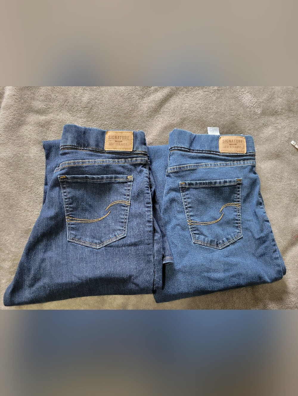 Set Of 2 Signature by Levi Strauss Pull-on Women's Blue Bootcut Jeans